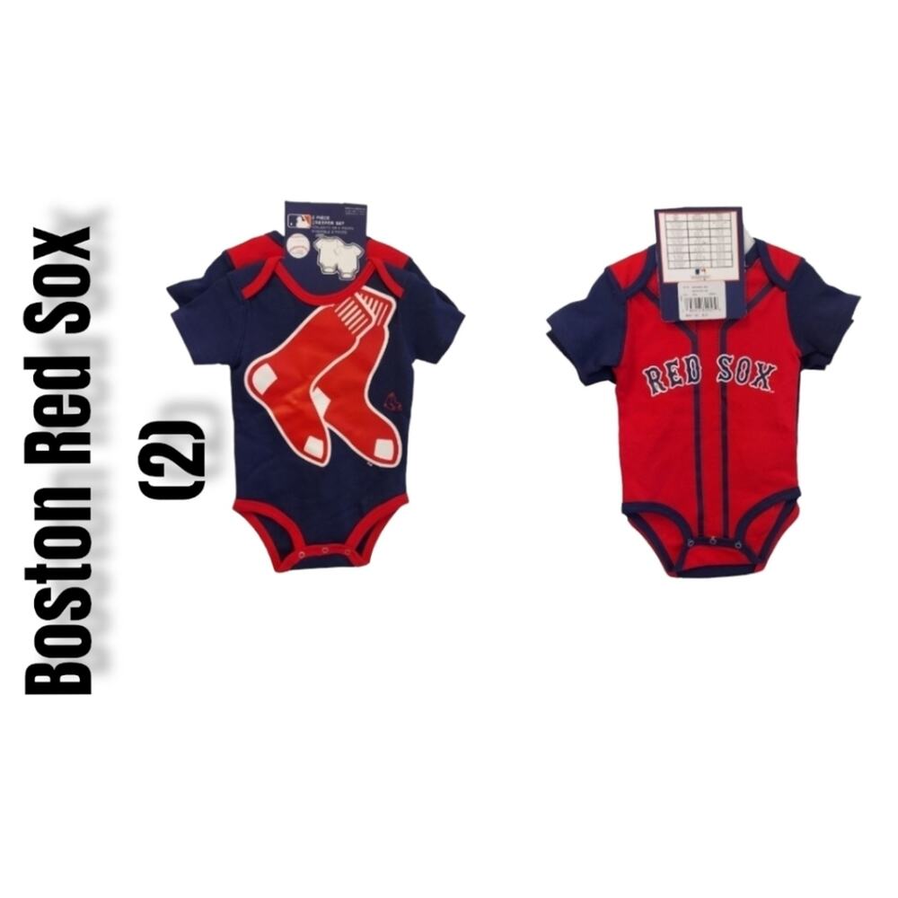 Boston Red Sox 2 Piece Onesies Set Size 3-6 Months Major League Baseball MLB NEW